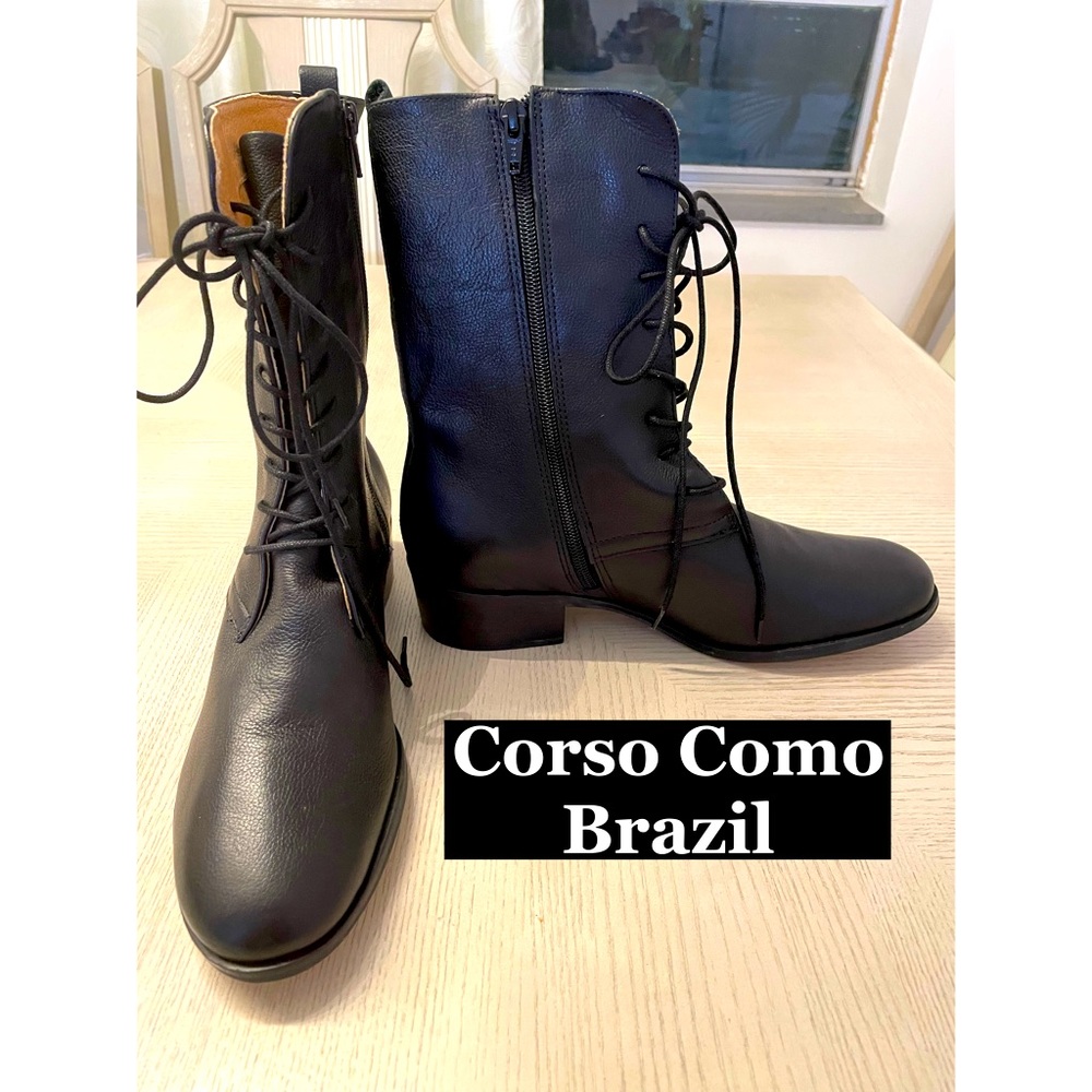 Corso Como Leather Boots Made in Brazil Sz 9 NEW!